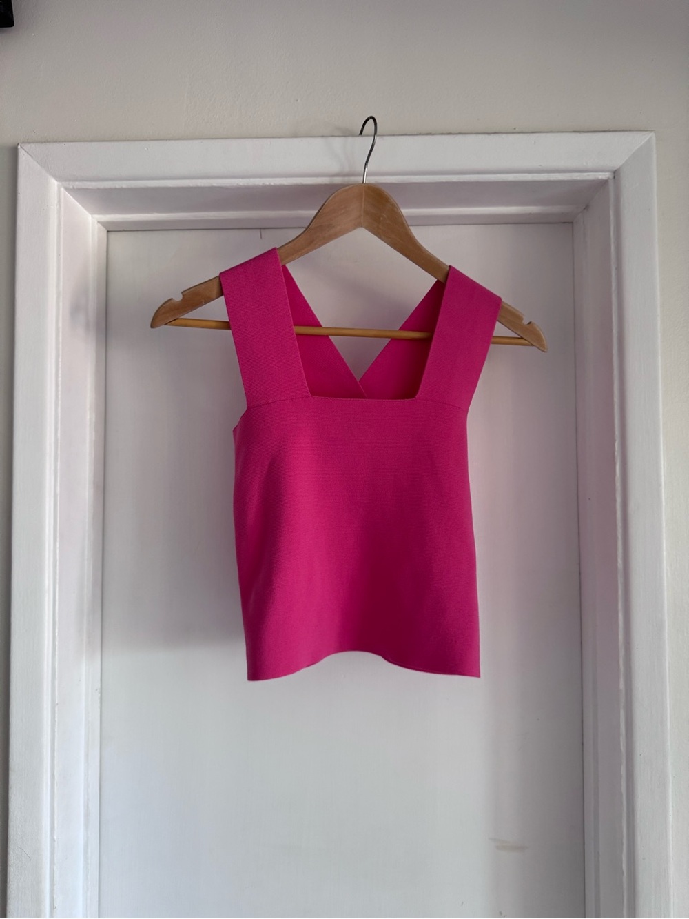 House of Harlow 1960 Hot Pink Square-Neck Crop Tank